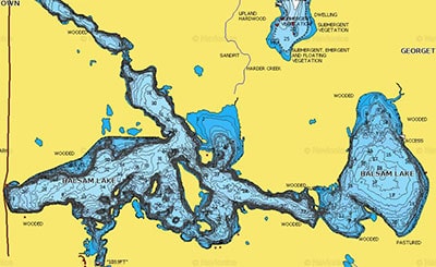 map of balsam lake