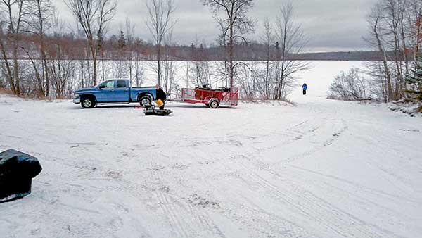 boat landing at Knuteson lake