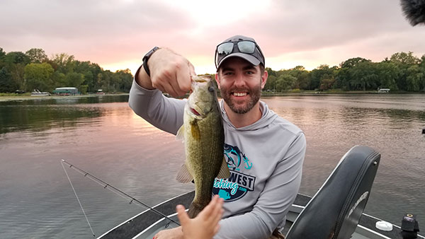 Justin with a bass