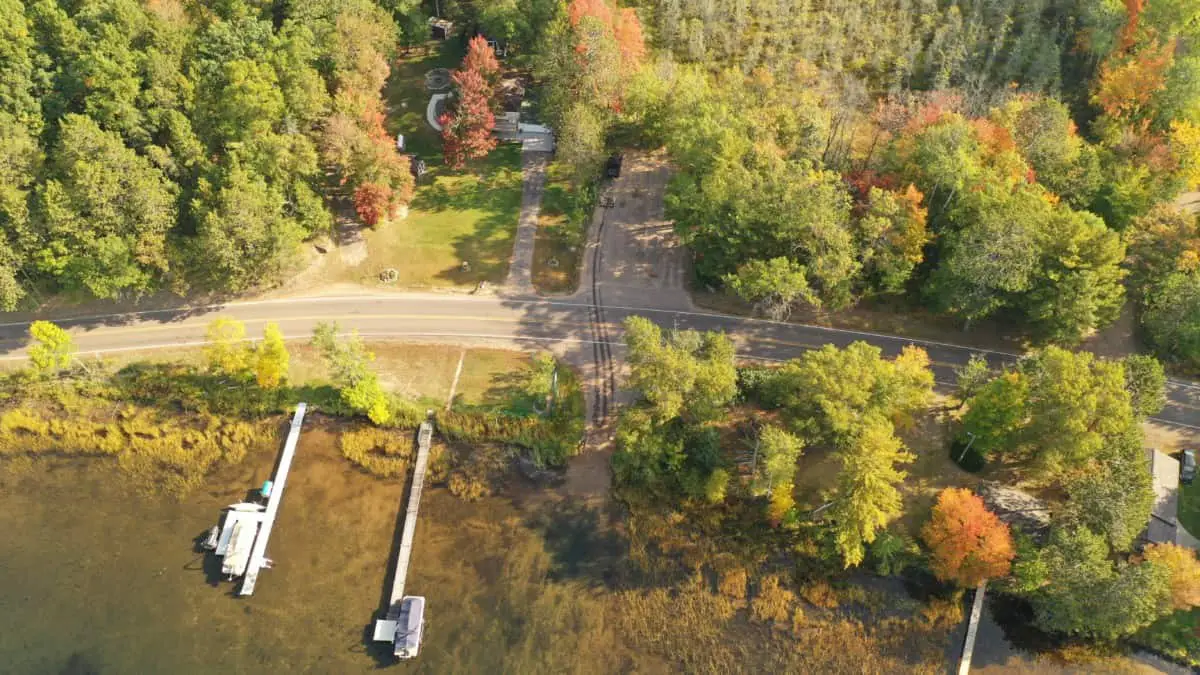 Aerial view of landing