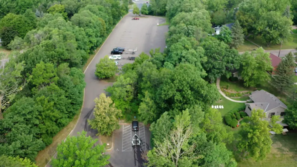 Parking spots at Chisago Lake